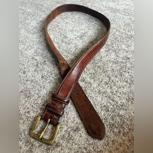 Fossil Brown Leather Belt 42 Cognac